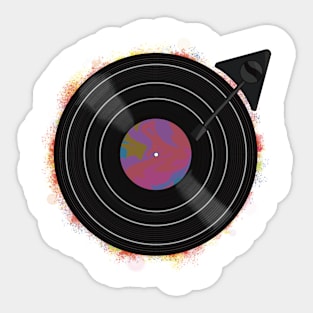 Vinyl Record multicolor Sticker